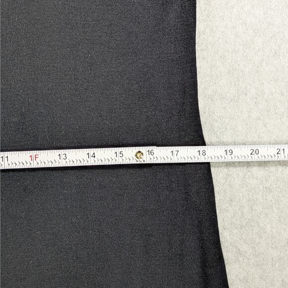Lennie for Nina Leonard Black Knit Midi Dress L Short Sleeve Pullover Women’s - Picture 13 of 15